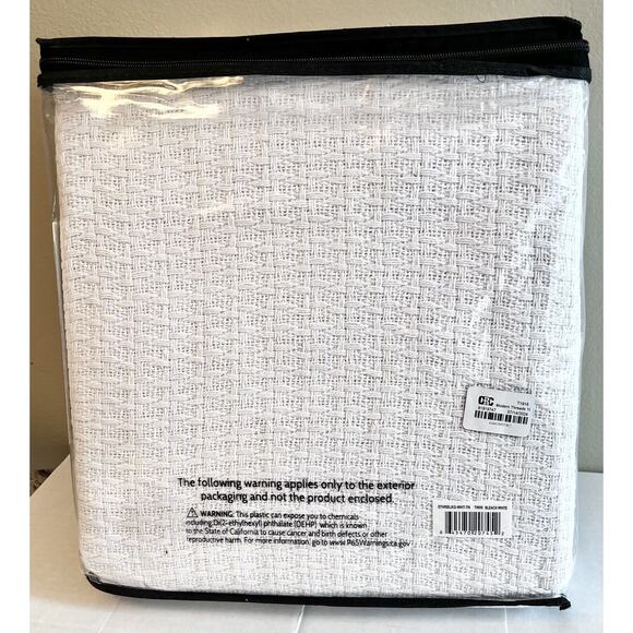 Modern Thread Blanket White Waffle Weave 100% Cotton Natural Soft Bed Wash Dry - Picture 2 of 6